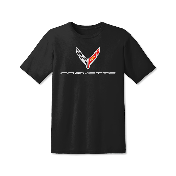 C8 Corvette Crossed Flags Tee