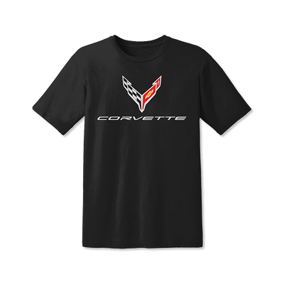C8 Corvette Crossed Flags Tee
