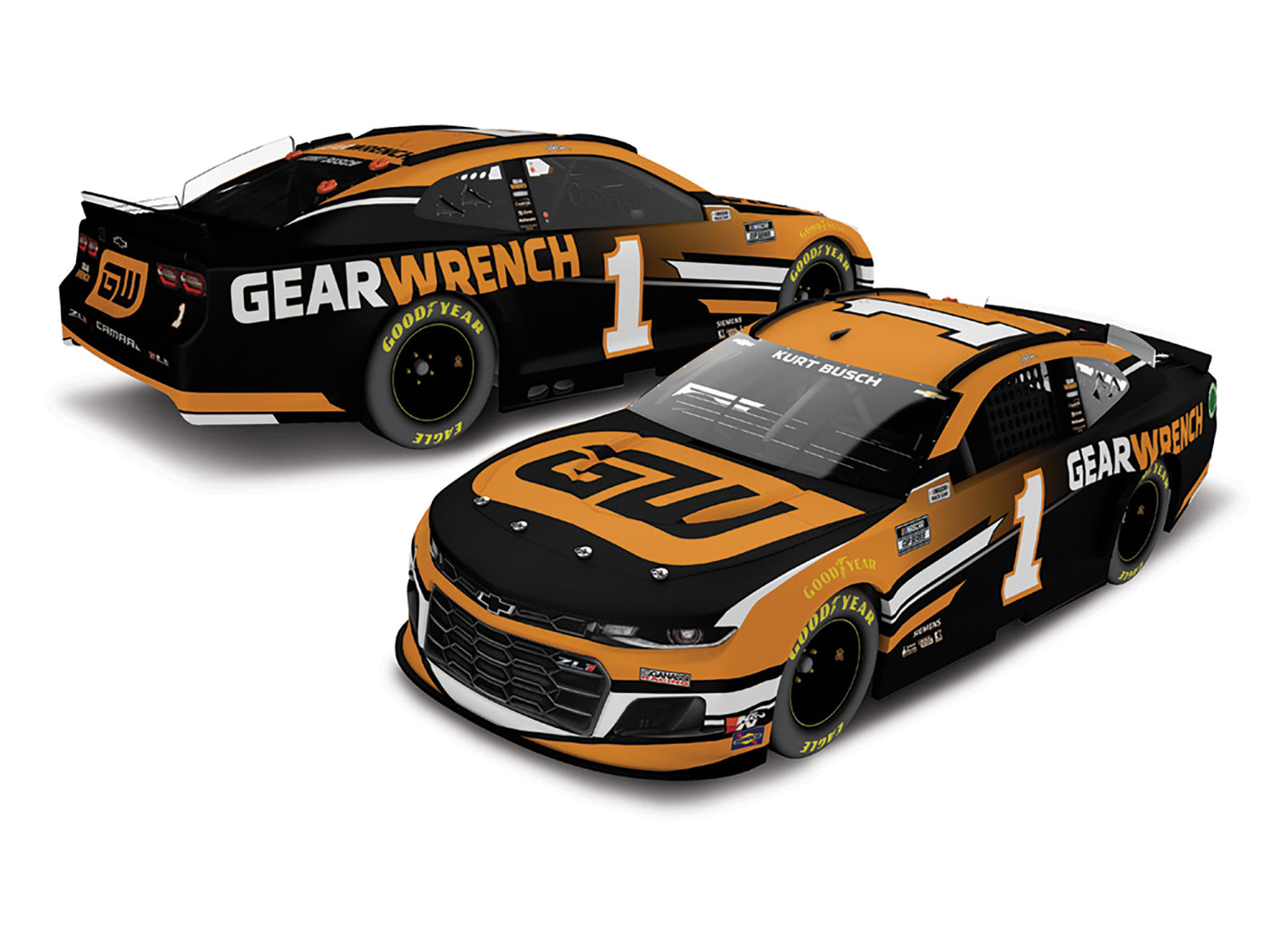 Kurt Busch 2020 Gearwrench 1:24 Scale Nascar Die-Cast