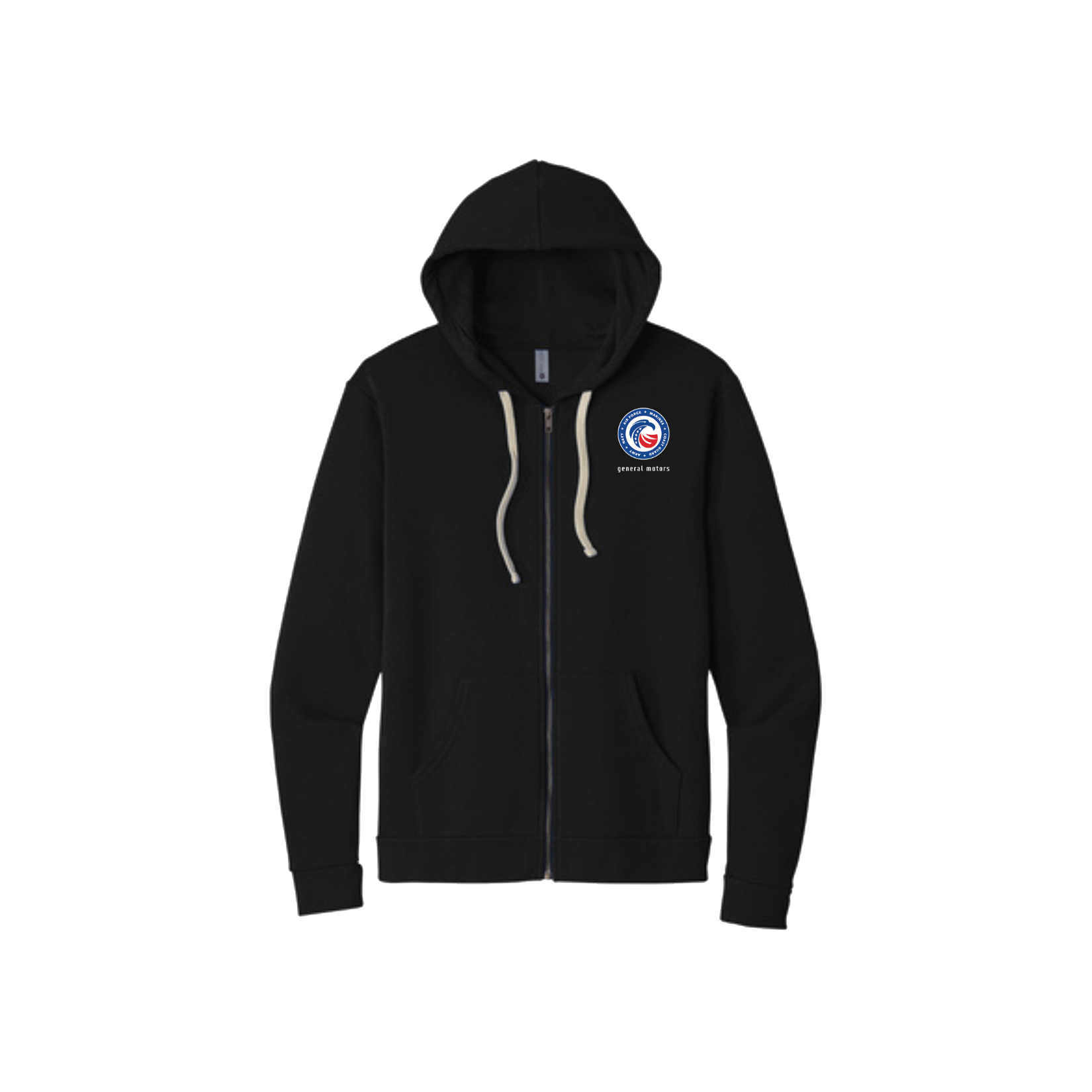 Black GM Veterans ERG Zip-Up Hoodie