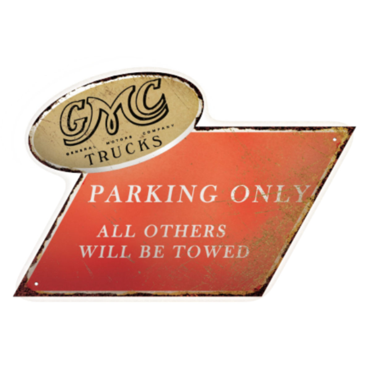 GMC Parking Thick Aluminum Sign