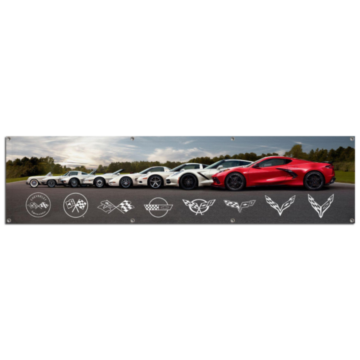 Corvette Generations Giant Garage Banner