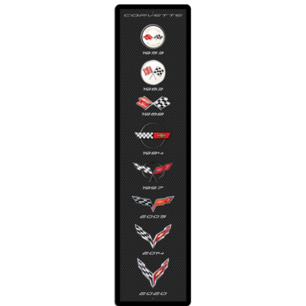 Black Corvette C8 Color Art Thick Aluminum Sign