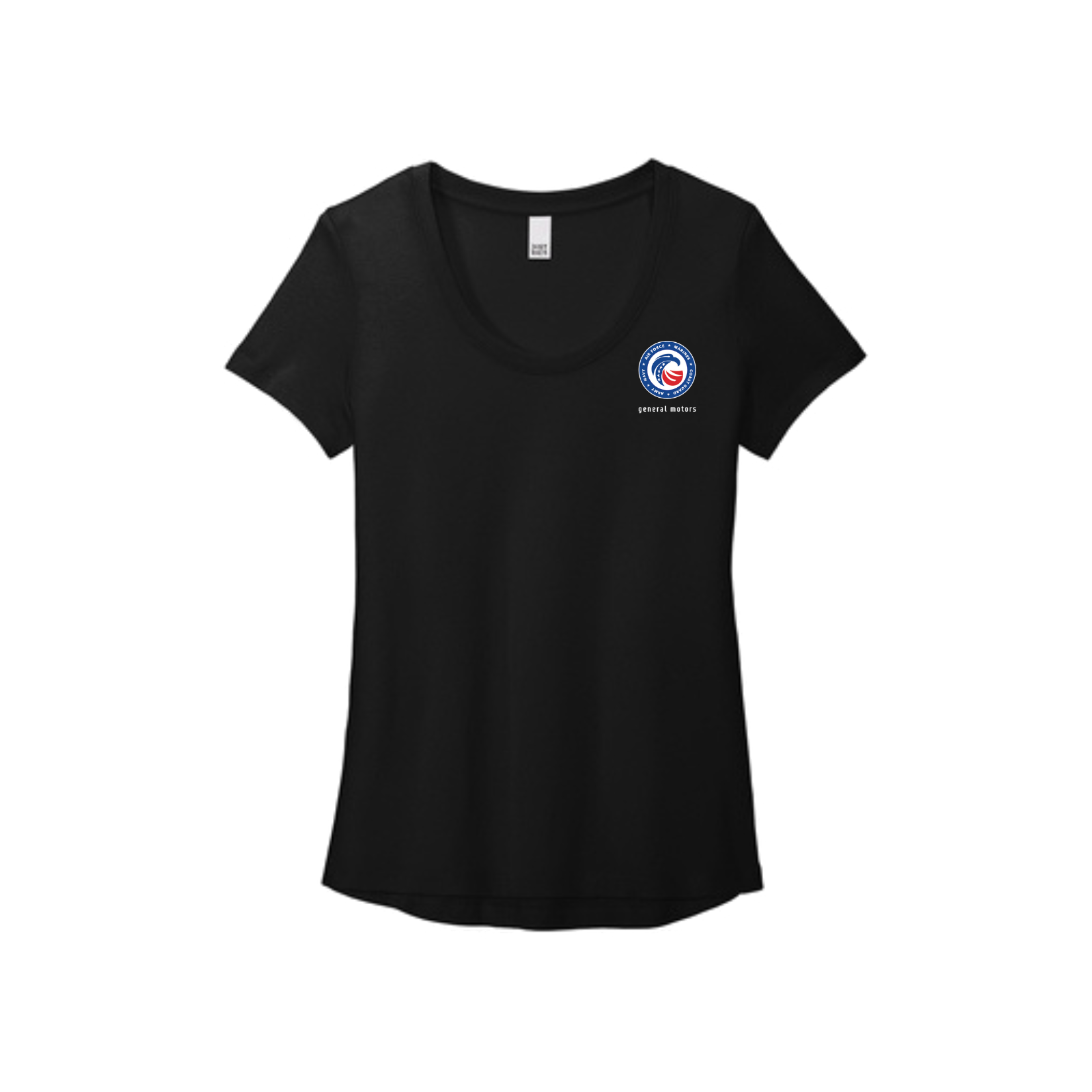 Black GM Veterans ERG Scoop Neck Tee