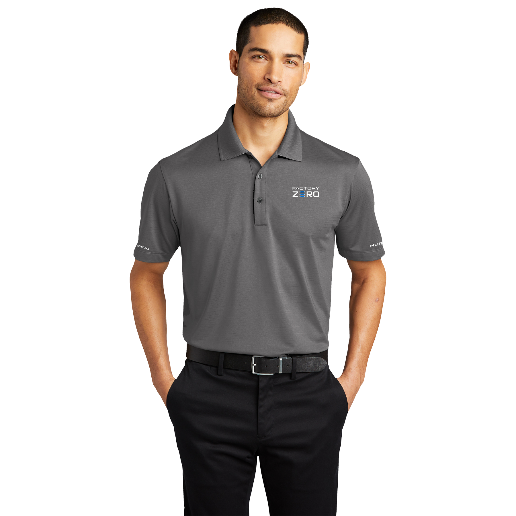 Dark Slate Gray HUMMER EV / Silverado EV Factory Zero Mens Stretch Polo