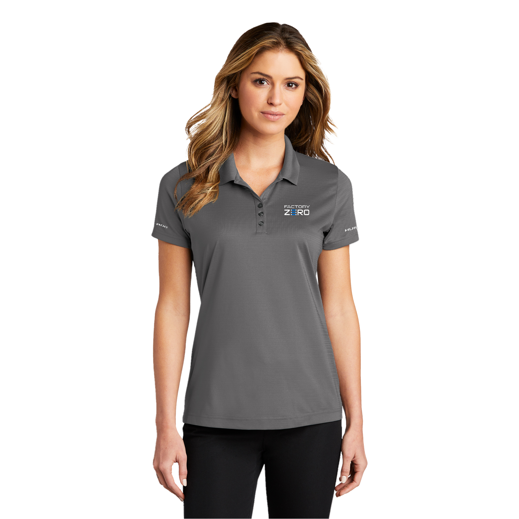 Dim Gray HUMMER EV / Silverado EV Ladies Factory Zero Stretch Polo