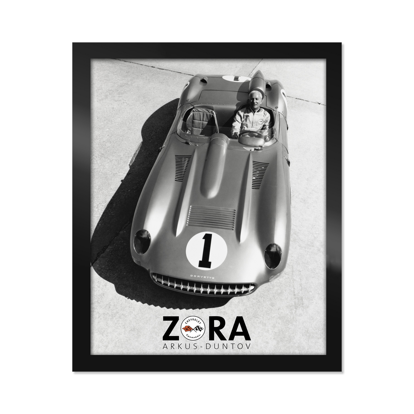Zora "Father Of The Corvette" Framed Printed Canvas Art