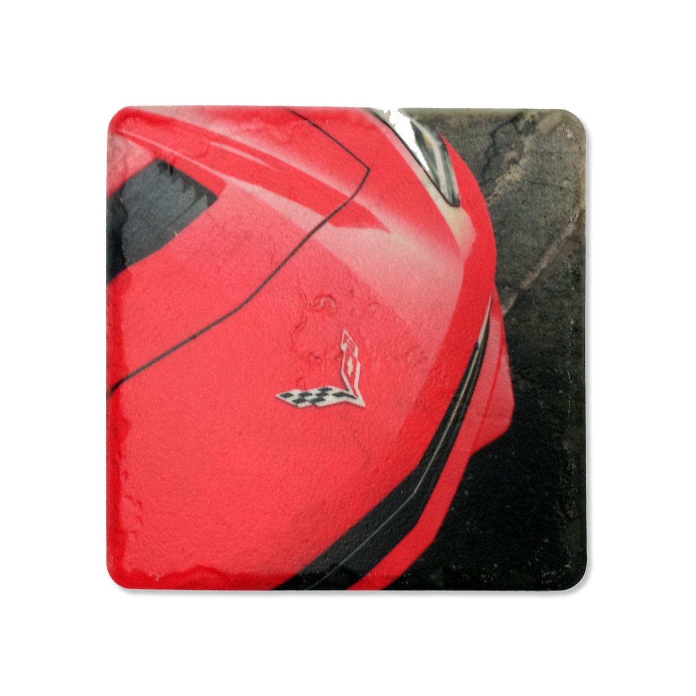C7 Corvette Red Picture Stone Coaster