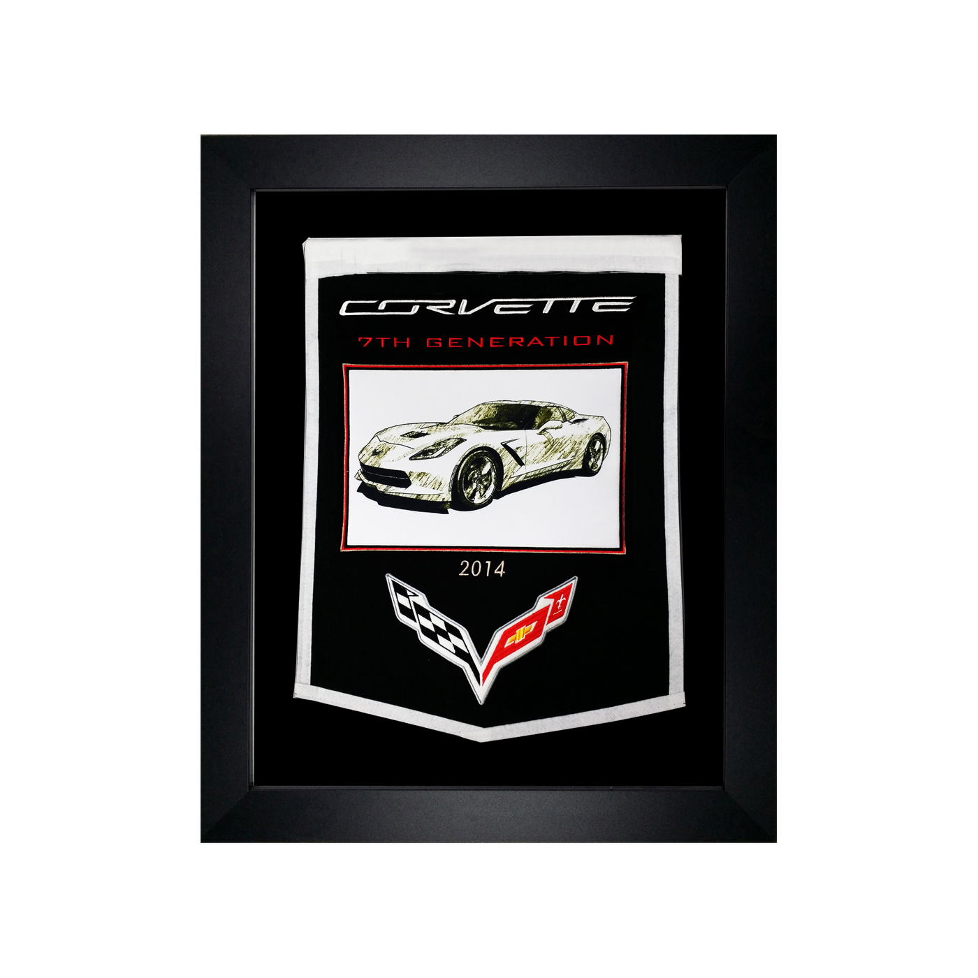 Framed C7 Corvette Generations Banner