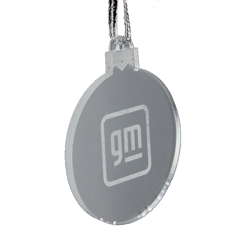 Light Slate Gray GM Engraved Ornament