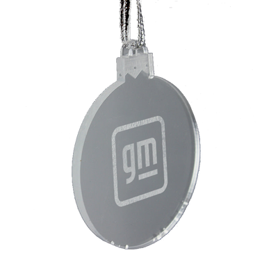 Light Slate Gray GM Engraved Ornament