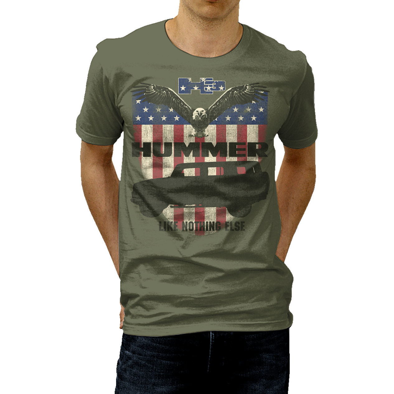HUMMER H3 Eagle Flag T-Shirt