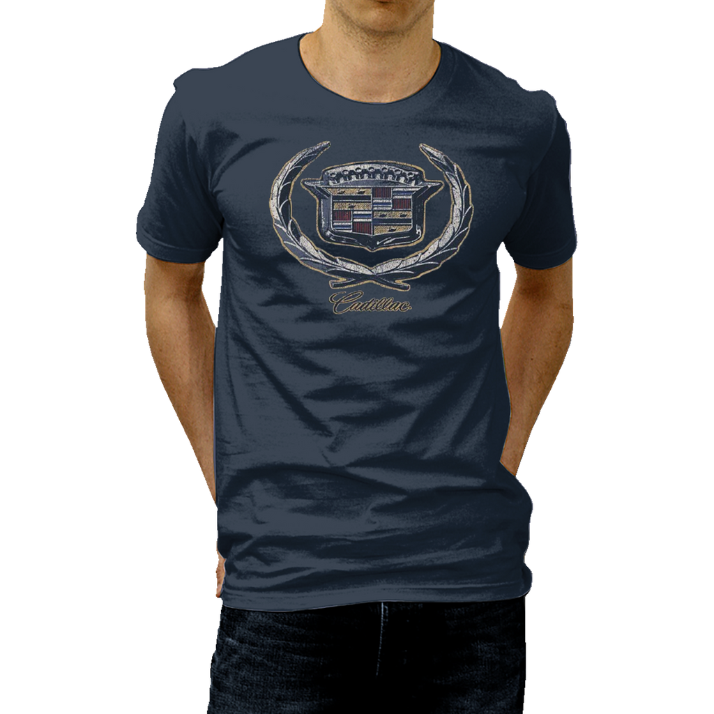 Cadillac Vintage Metal Emblem T Shirt GM Company Store