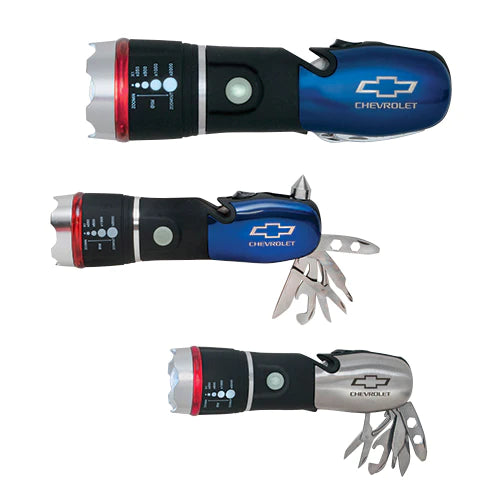 Gray Chevrolet Bowtie Multi Tool Flashlight