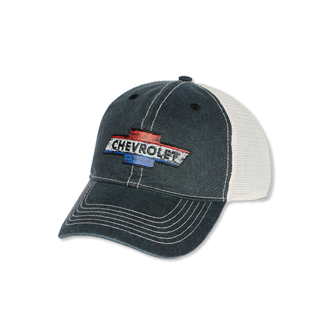 Chevy American Red, White & Blue Washed Patch Cap