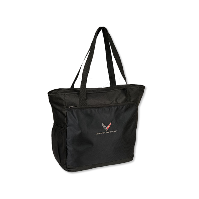 Dark Slate Gray Corvette C8 Port Authority City Tote Bag