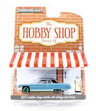 1972 Cadillac Coupe deVille w/Vintage Gas Pump 1:64 Scale