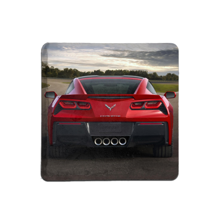 Corvette C8 Red Corvette Rear Coaster