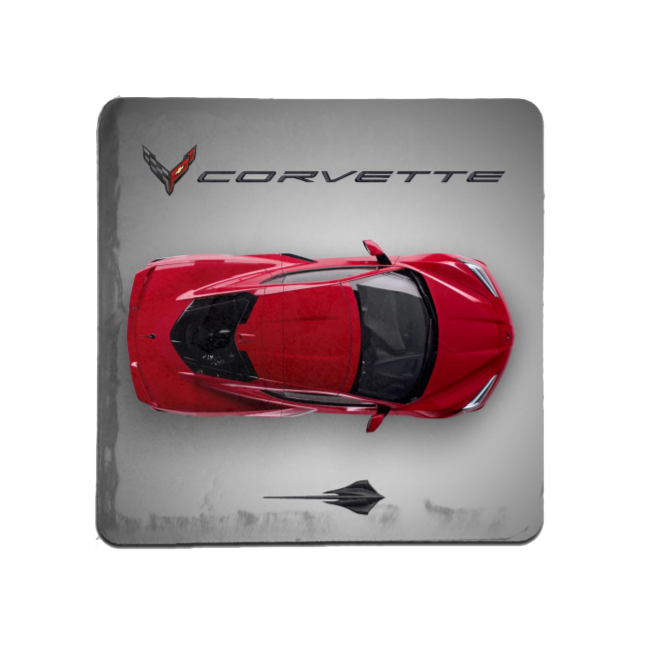Corvette C8 Top View Tile Coaster