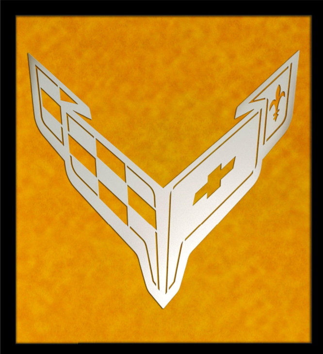 C8 Corvette Laser Cut Logo Sign