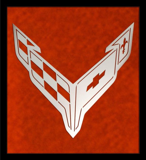 Firebrick C8 Corvette Laser Cut Logo Sign