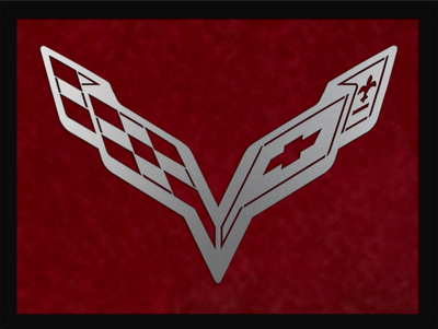 Dark Red C7 Corvette Laser Cut Logo Sign