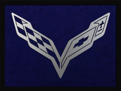Black C7 Corvette Laser Cut Logo Sign