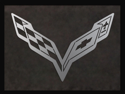 Dark Slate Gray C7 Corvette Laser Cut Logo Sign