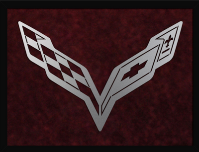 Black C7 Corvette Laser Cut Logo Sign