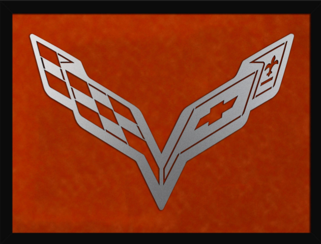 Saddle Brown C7 Corvette Laser Cut Logo Sign