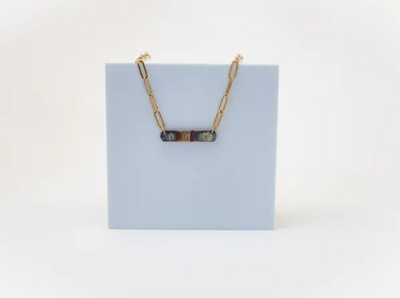 Mend on the Move Refined Through Fire Bar Necklace