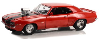 1969 Chevrolet Holeshot Camaro Red W/Black Stripes 1:18 Scale Diecast