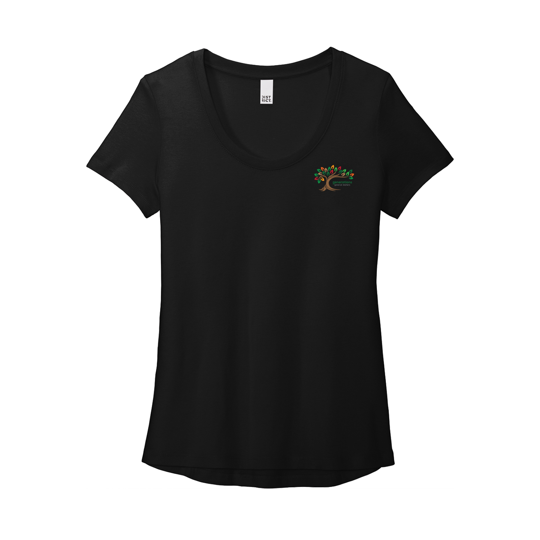 Black GM generations ERG Scoop Neck Tee