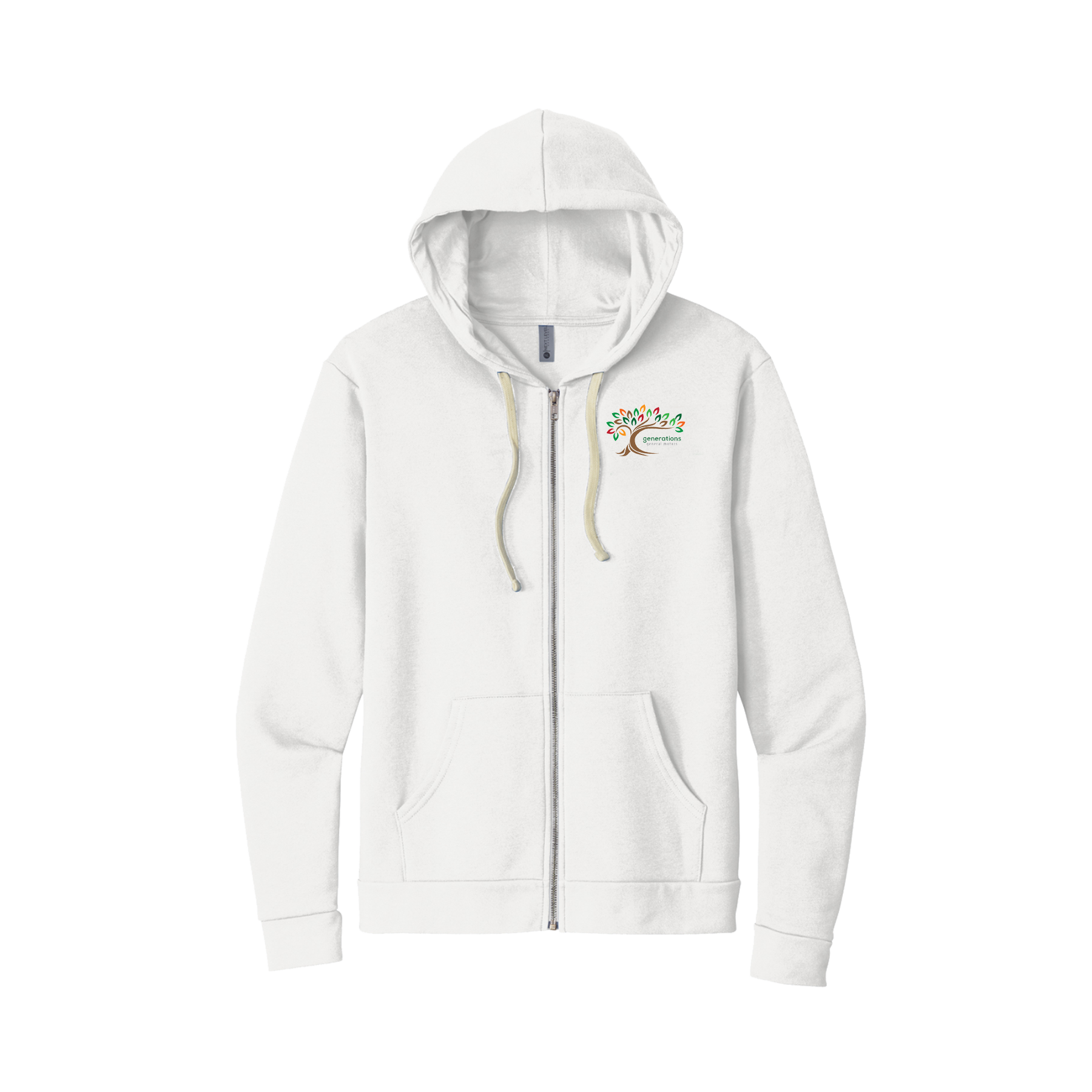 Beige GM generations Zip-Up Hoodie