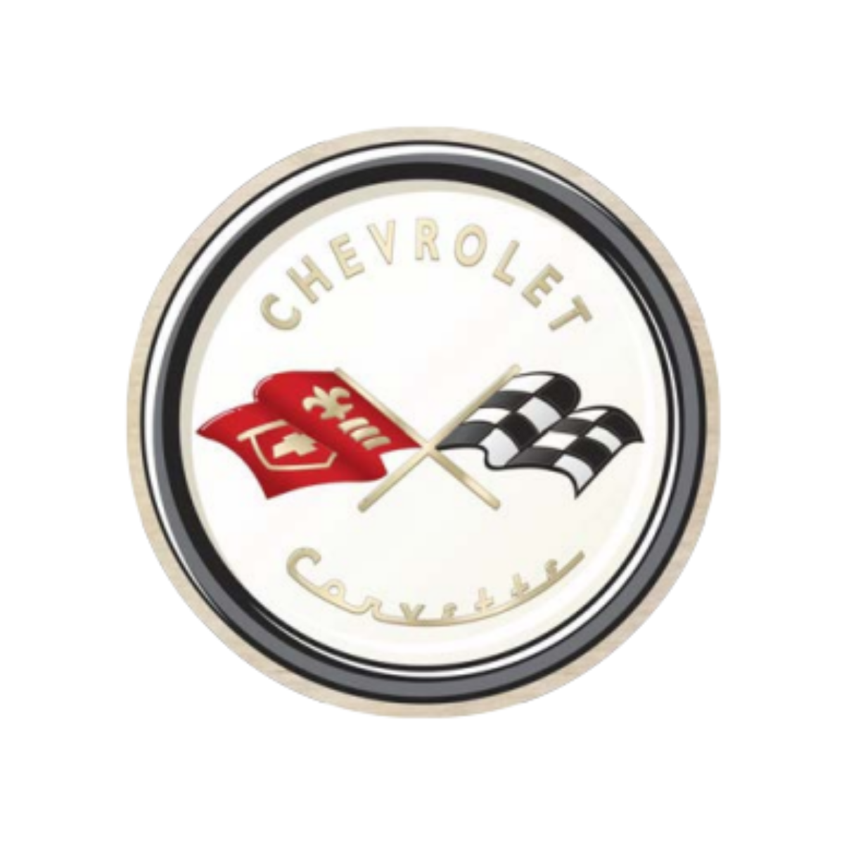 Corvette C1 6" Wooden Sticker
