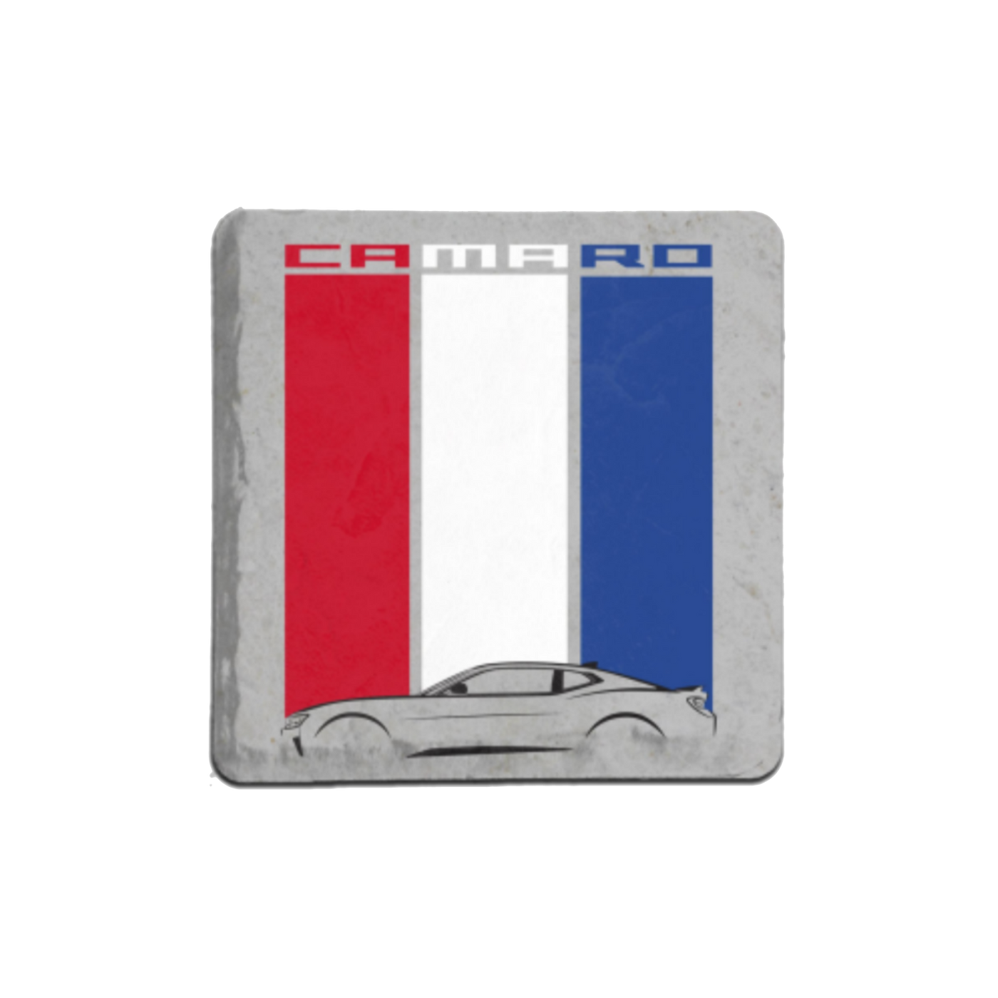 Camaro 6th Generation Badge Gesture Stone Coaster