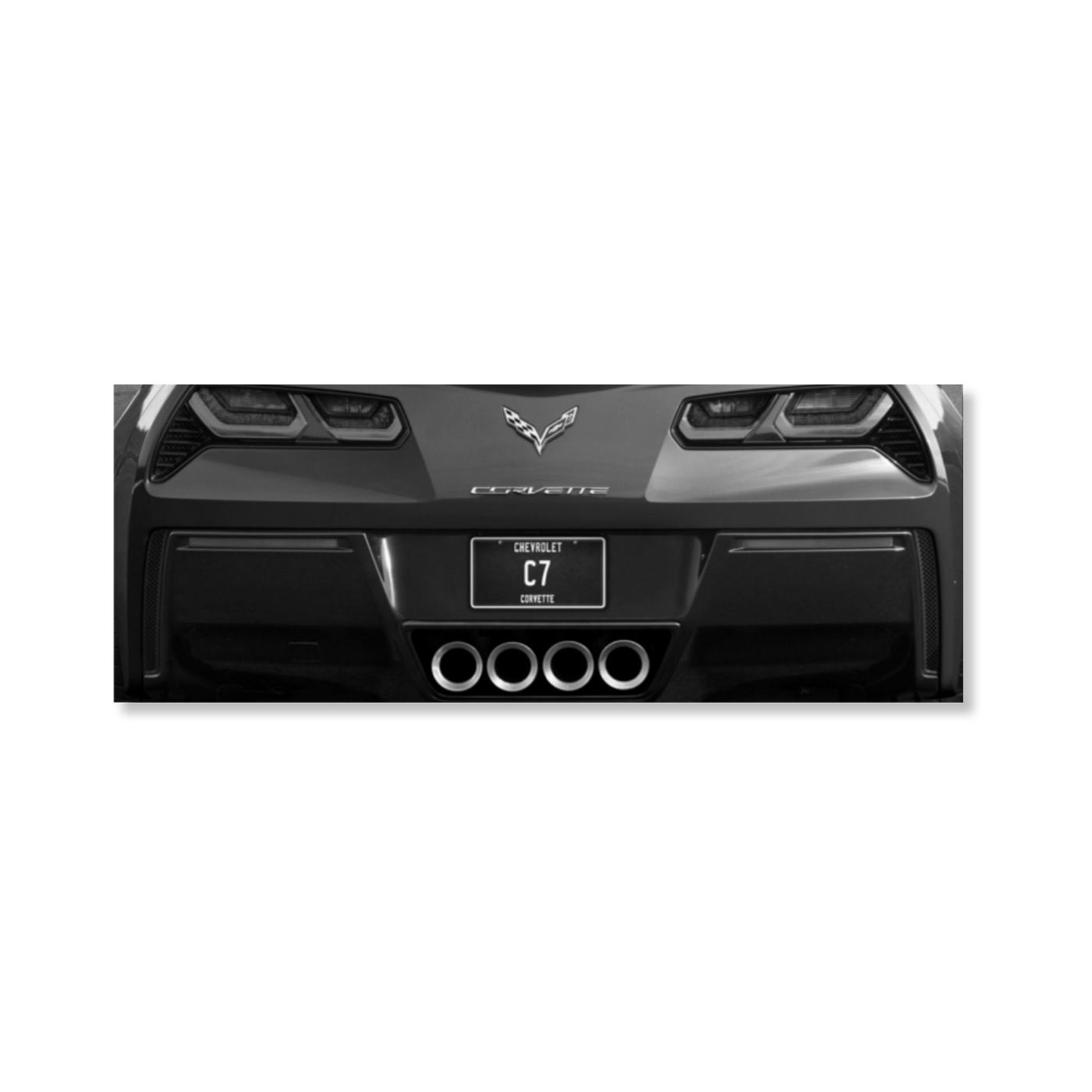 Black Corvette C7 Wrapped Canvas