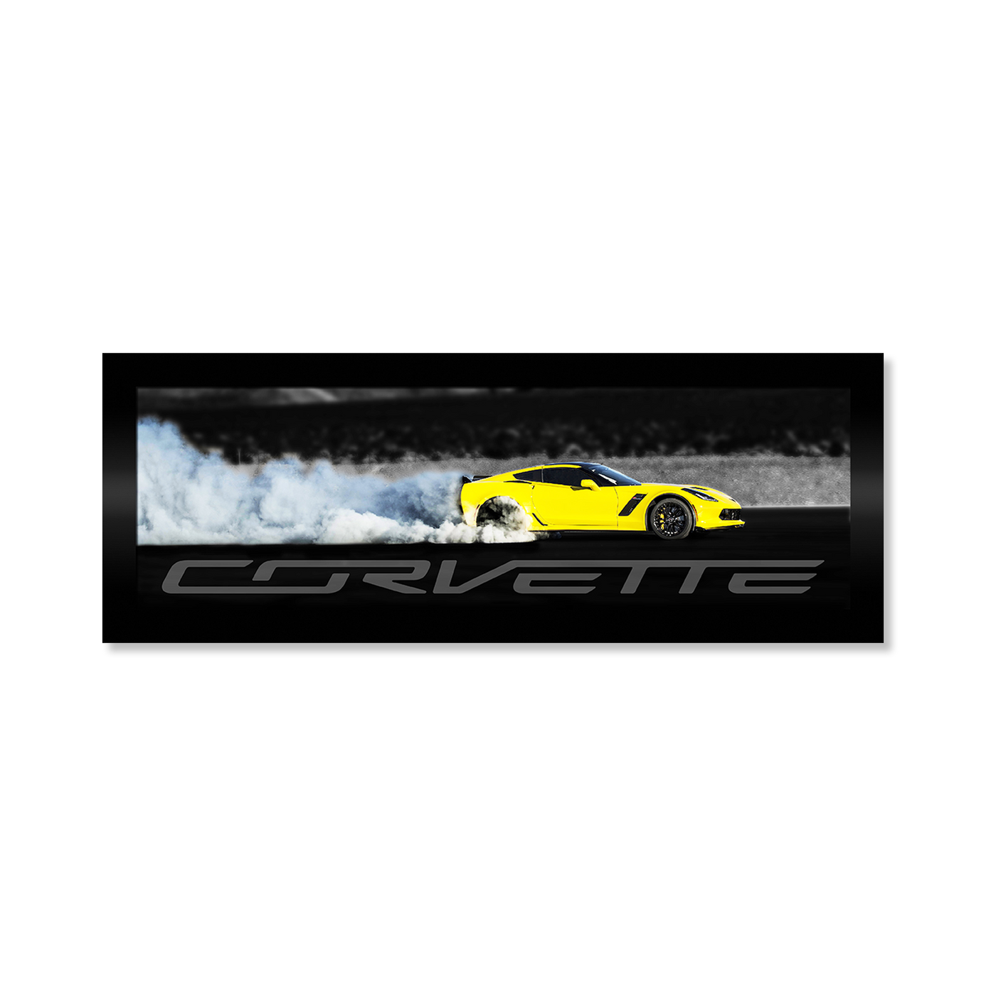 Corvette C6 Z06 Burn Out Framed Canvas