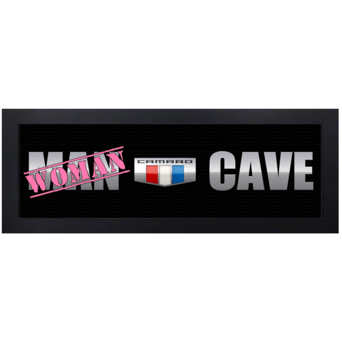 Camaro Woman Cave Framed Sign