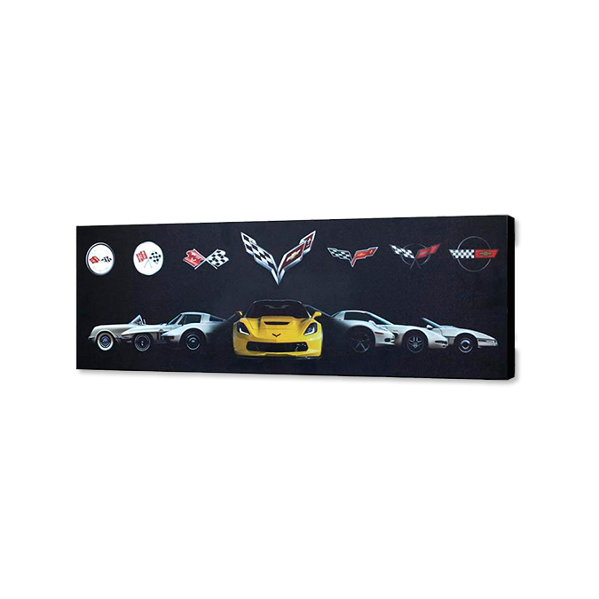 Corvette Generation Canvas Panoramic