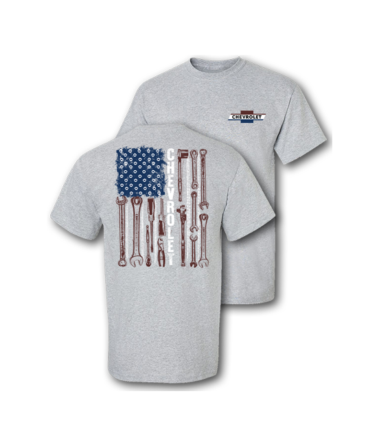 Gray Chevy Tools Flag T-Shirt
