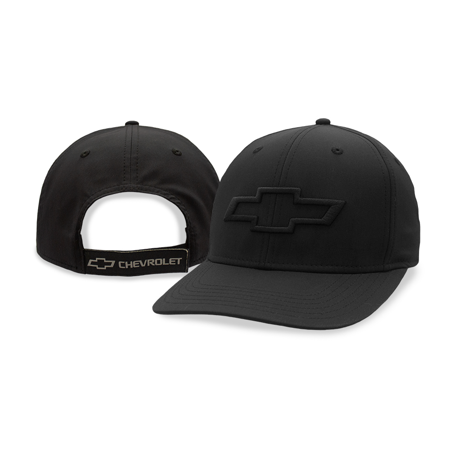 Dark Slate Gray Chevrolet Black with Black Bowtie Cap
