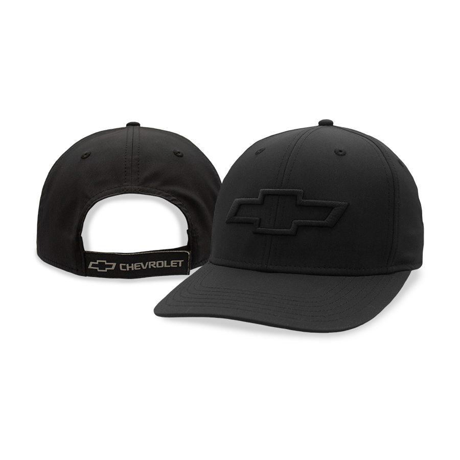 Chevrolet Black with Black Bowtie Cap