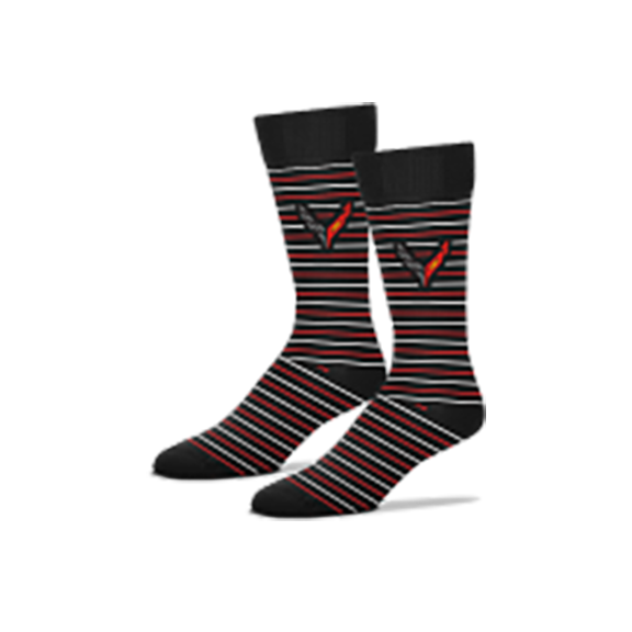 Dim Gray Corvette C8 Stripe Socks