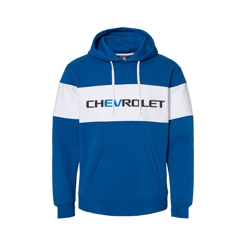 Chevrolet EV Varsity Fleece Colorblock Hooded Sweatshirt
