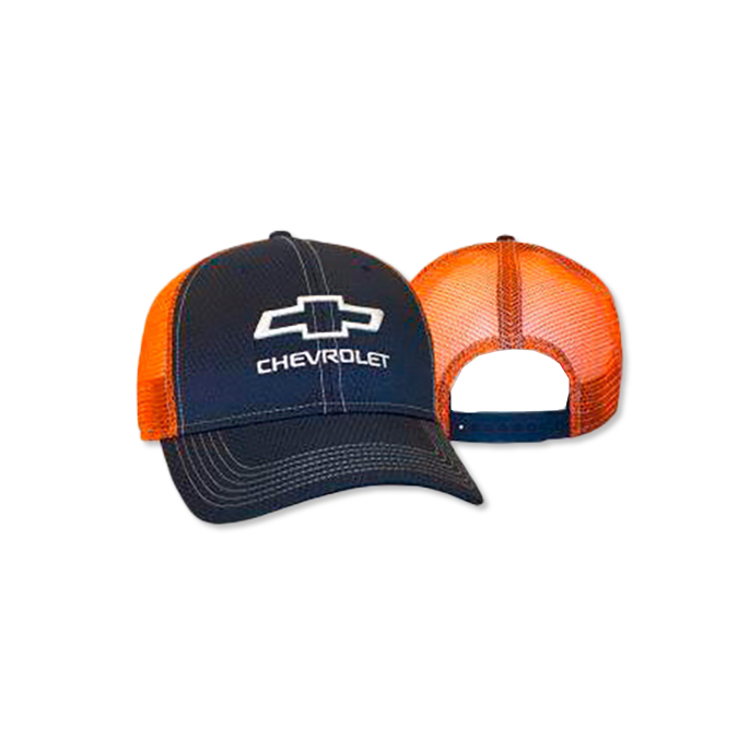 Chevrolet Navy Performance Orange Mesh Cap Bowtie