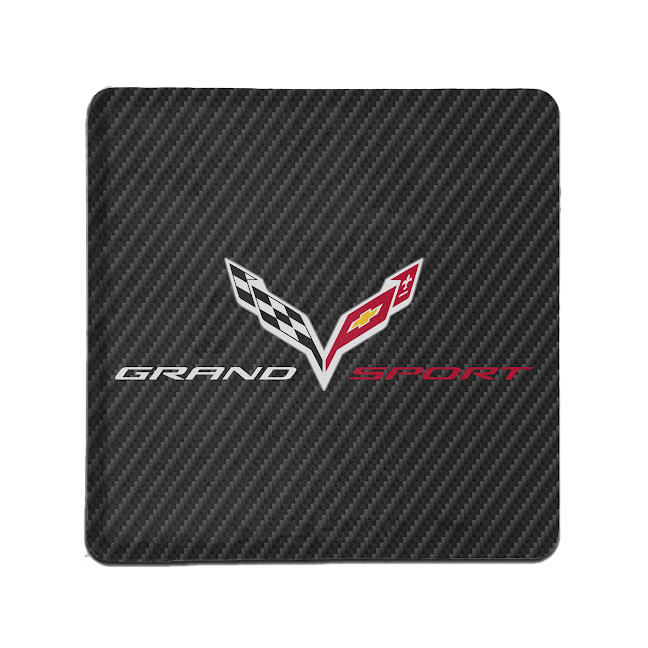 Corvette Grand Sport Carbon Fiber Tile Coaster