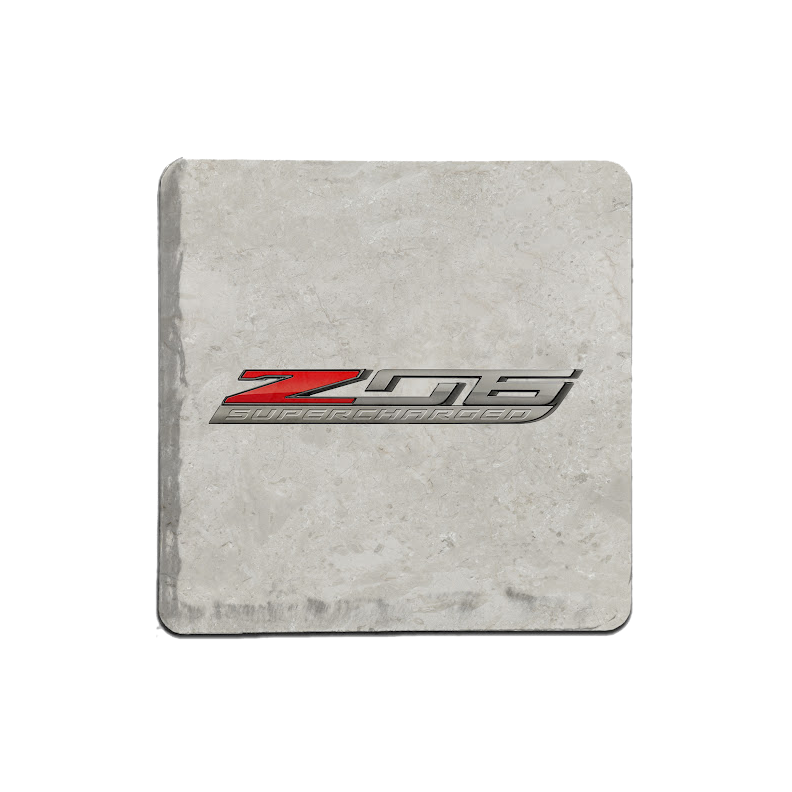 ZO6 Supercharged Logo Tile Coaster