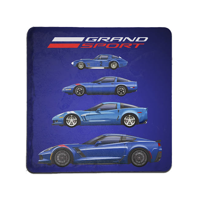 Dark Slate Blue Grand Sport Generations Tile Coaster