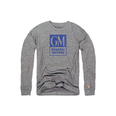 GM 1970 Vintage Logo Long Sleeve (UNISEX) Tee-Gray